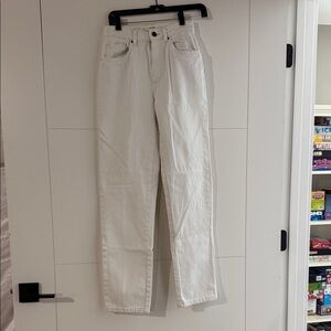 Cotton On Women's Long Straight Leg Cream Jeans